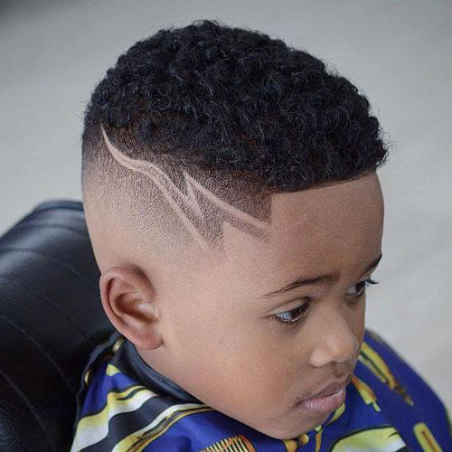 Bladez Barber Shop haircut for young african american boy